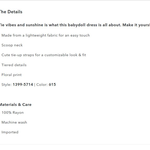 ⛔️SALE PENDING⛔️🆕NWT AE Floral Tie-Strap Babydoll Dress in 'Pink' - Picture 7 of 16